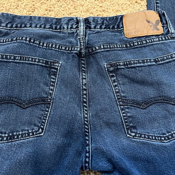 Lot of 3 Pairs Mens Dark Wash American Eagle Jeans 29 and 30x32 - Picture 10 of 10